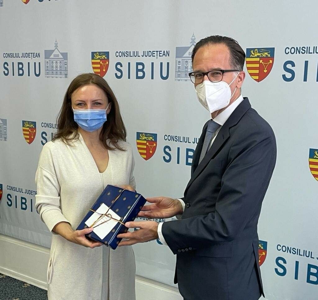 Vizita la Consiliul Județean Sibiu a Excelenței Sale domnul dr. Peer Gebauer, Ambasadorul Republicii Federale Germania la București